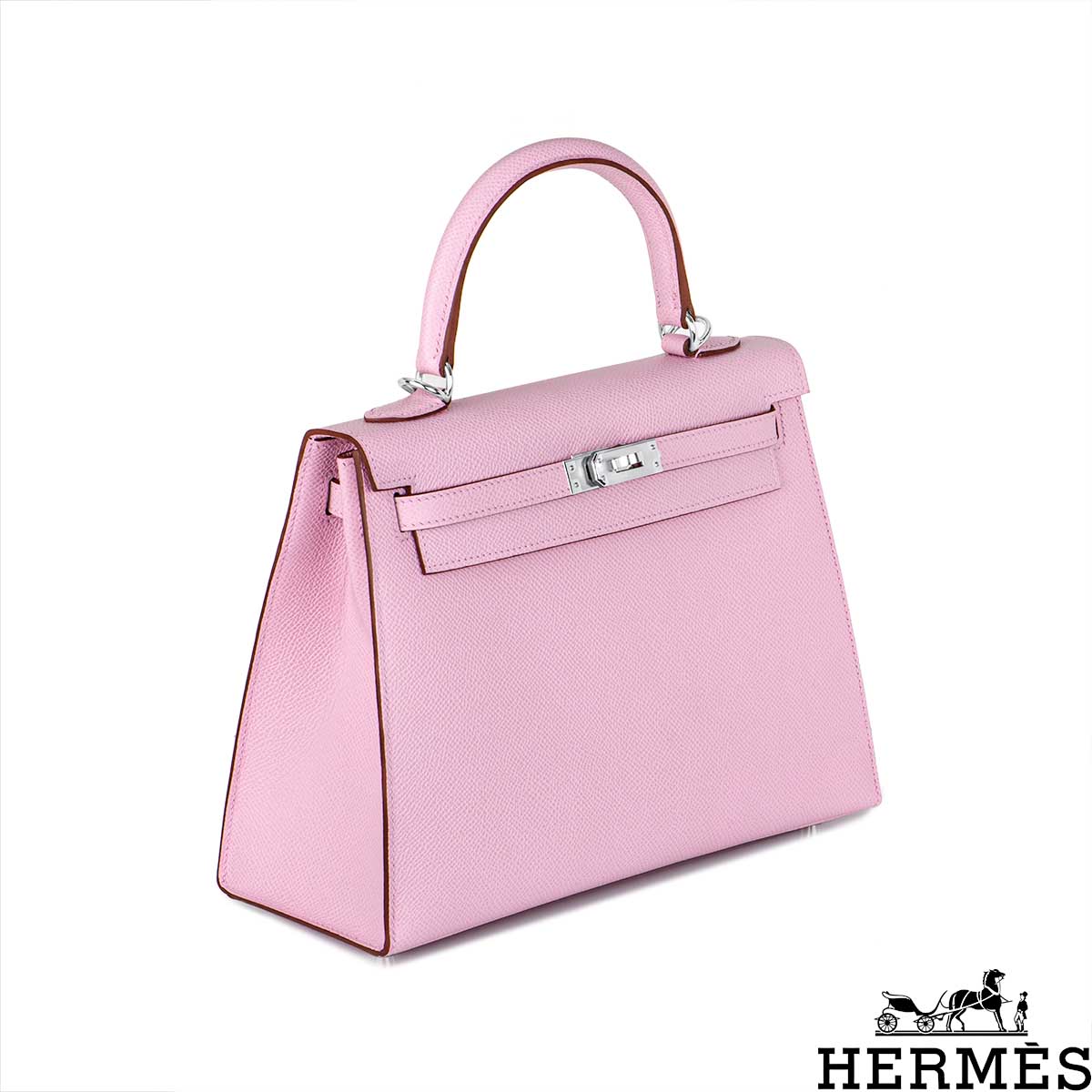 Hermès Kelly Mini II Tricolore Verso Craie/Mauve Pale/Gold Veau Epsom PHW